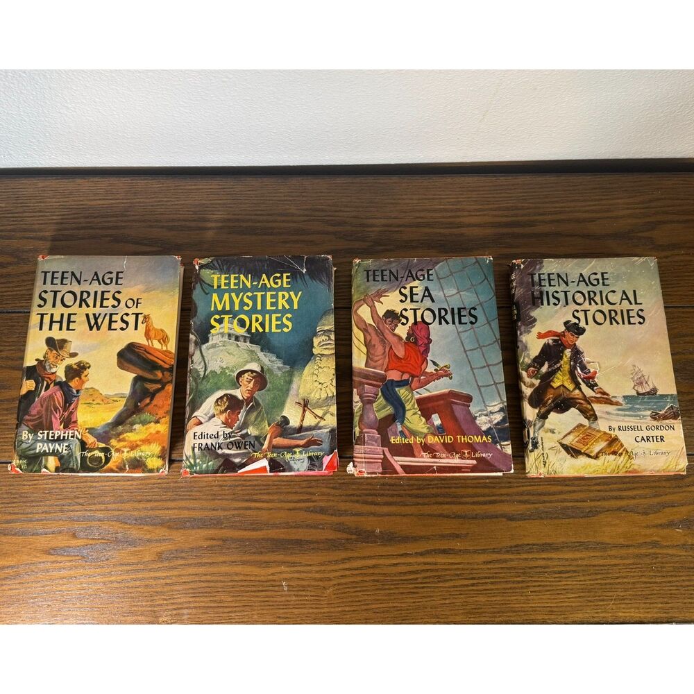 Vintage 1948 The Teen-Age Library Books Grosset & Dunlap Dust Jackets Lot of 4